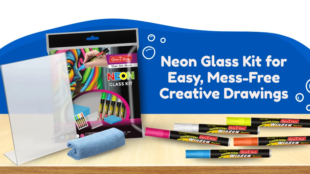 Neon Glass Kit - Bright, Bold Designs for Creative Window Art - Soni OfficeMate - NG_KIT