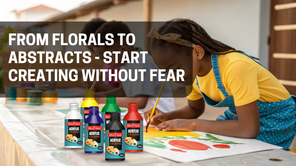 Easy Acrylic Painting Ideas for Beginners and the Importance of a Good Mixing Palette - Acrylic Paint Colors (100ml) – Pack of 6, Vibrant Colours, Fast Drying - Soni OfficeMate - APAINT_100ML_6PCS