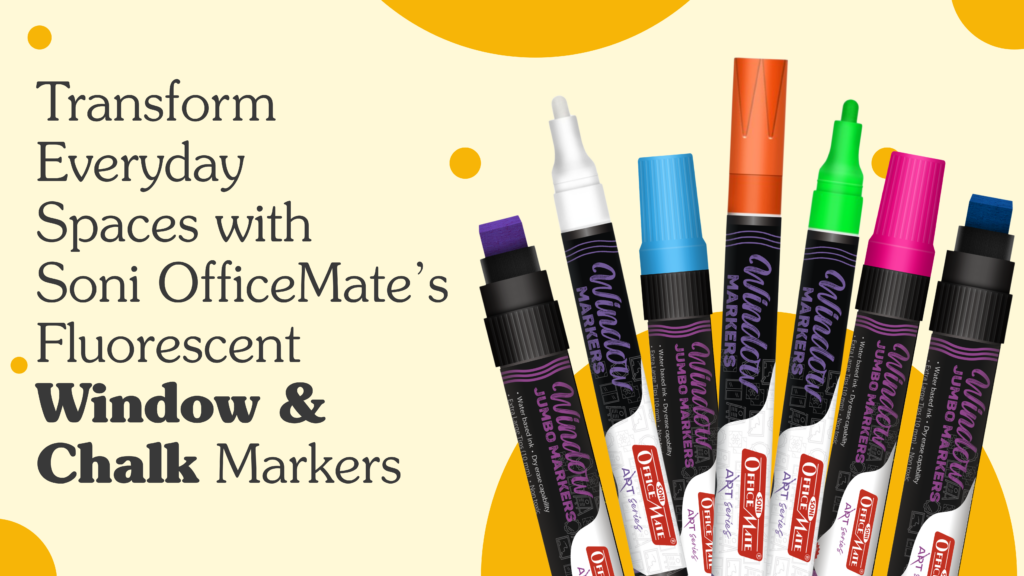 Fluorescent Window & Chalk Markers - Bright, Bold, Easy Erase  -Soni OfficeMate 