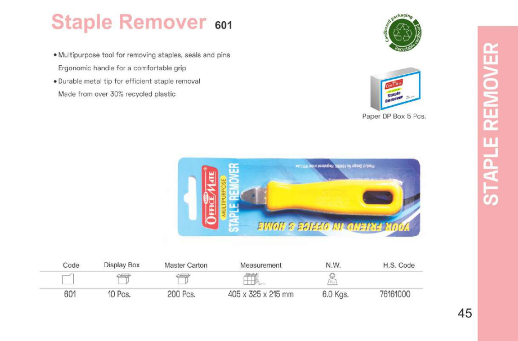 Multipurpose Staple Remover - Precision Removal - Sleek Design - Soni OfficeMate - STAPLE_RM_2PCS